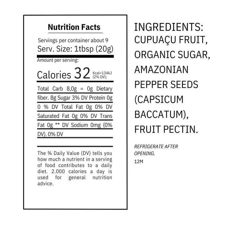 Cupuacu Pepper Superfruit Spread 6.5 oz